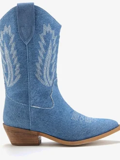 LASCANA Bottines<Bottines cowboy look denim tendance avec coutures décoratives mode