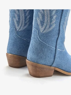 LASCANA Bottines<Bottines cowboy look denim tendance avec coutures décoratives mode