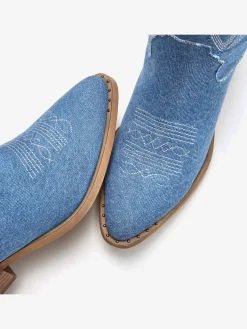 LASCANA Bottines<Bottines cowboy look denim tendance avec coutures décoratives mode