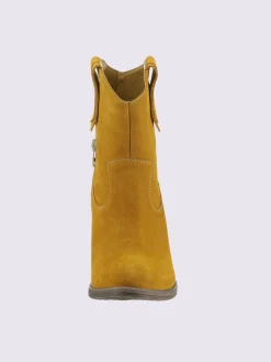 Bottines<Bottines cuir velours de vache.