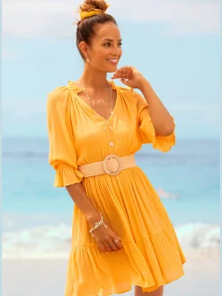 LASCANA Ceintures<Ceinture tendance imitation raphia avec boucle semi-transparente