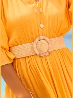 LASCANA Ceintures<Ceinture tendance imitation raphia avec boucle semi-transparente