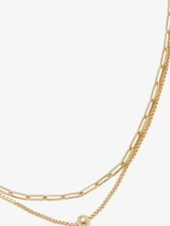 LASCANA Bijoux<Chaîne en acier inoxydable collier à 2 rangs avec pendentif en forme de sphère