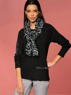 Echarpes & Foulard<Écharpe imprimé animal décoratif