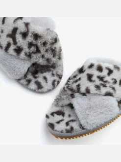 LASCANA Pantoufles<Chaussons imprimé léopard tendance et bande croisée confortable