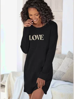 Vivance Dreams Chemises De Nuit<Chemise de nuit courte avec grand imprimé devant