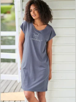 Vivance Dreams Chemises De Nuit<Chemise de nuit courte avec imprimé devant