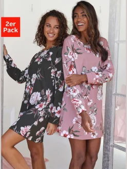 Vivance Dreams Chemises De Nuit<Chemise de nuit lot de 2 robes de nuit courtes