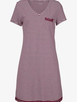 H.I.S Chemises De Nuit<Chemise de nuit rayée avec dentelle