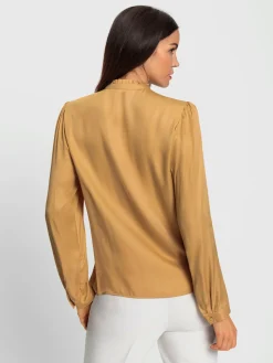 Ashley Brooke Chemisiers<Chemisier à col montant pure viscose