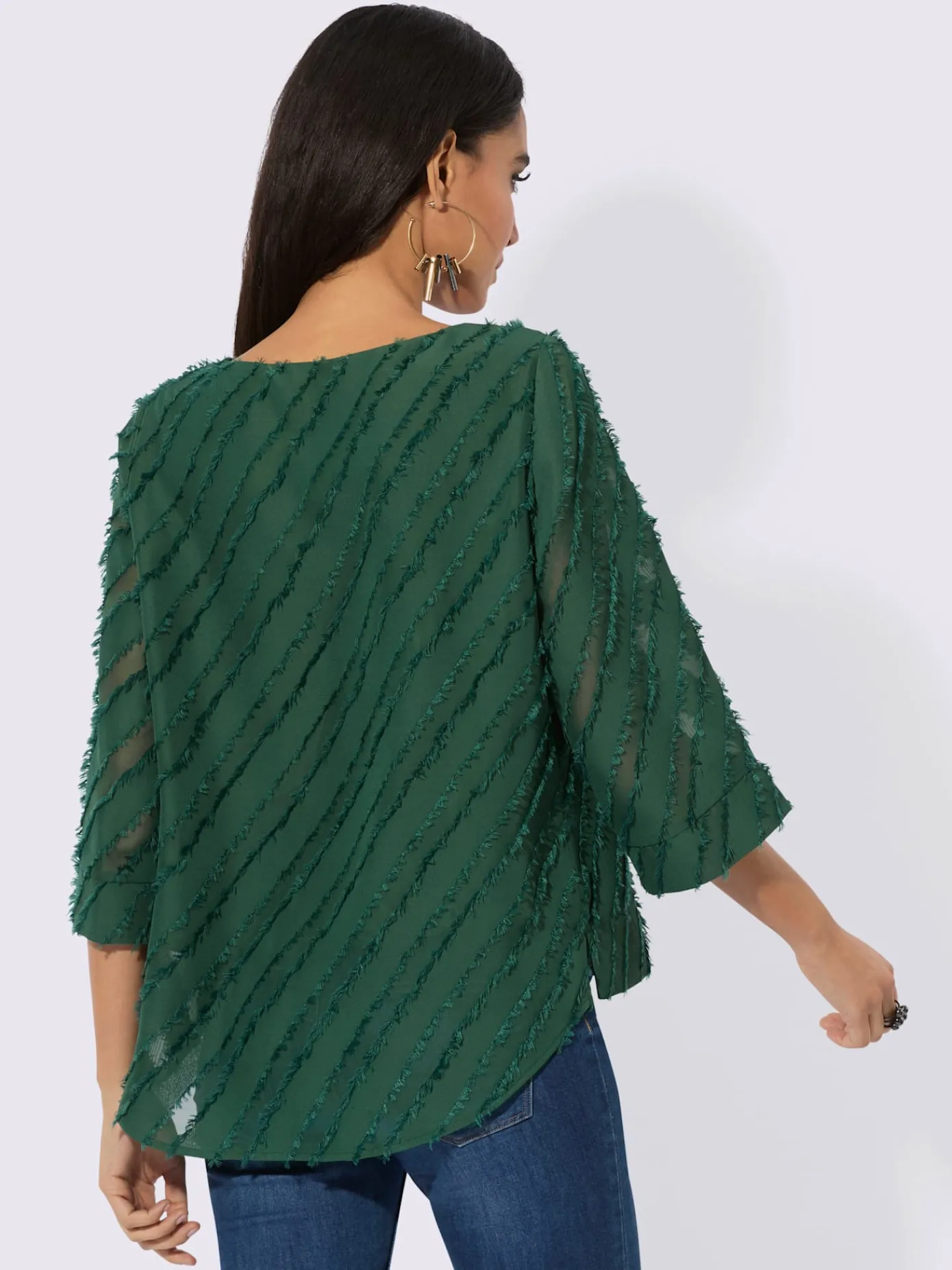 Creation L Chemisiers<Chemisier à enfiler franges tendance