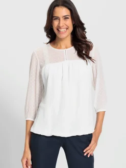 Chemisiers<Chemisier à enfiler motif petits pois tissés