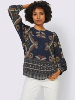 Linea Tesini Chemisiers<Chemisier à enfiler motif imprimé