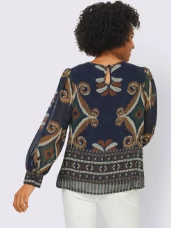 Linea Tesini Chemisiers<Chemisier à enfiler motif imprimé