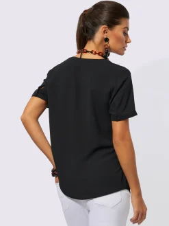 Creation L Chemisiers<Chemisier à manches courtes épaulettes devant et au dos