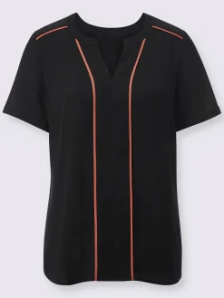 Creation L Chemisiers<Chemisier à manches courtes épaulettes devant et au dos