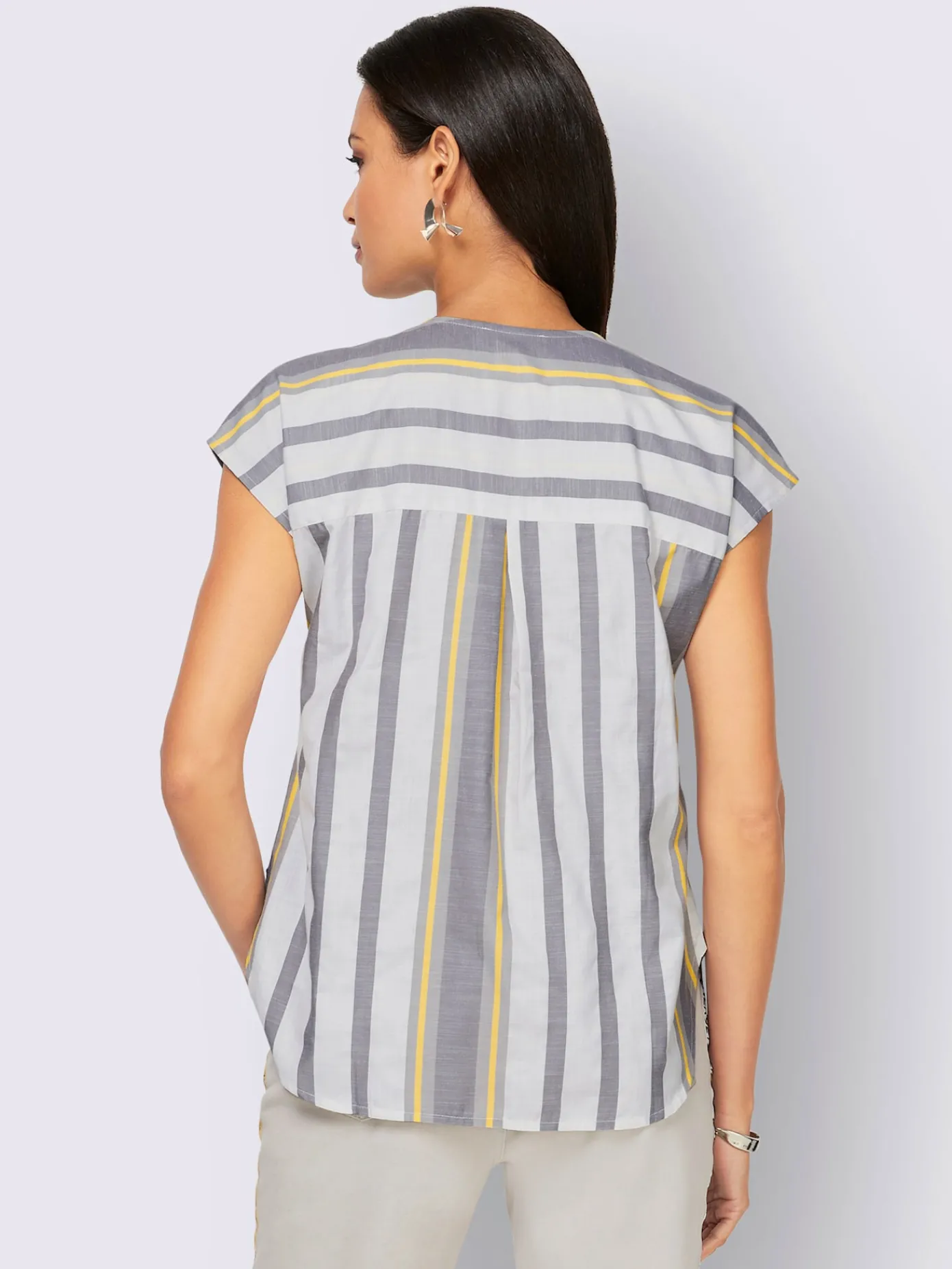 Creation L Chemisiers<Chemisier à manches courtes pull tendance en mélange de cotons doux