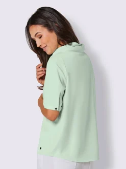 CREATION L PREMIUM Tenues De Cérémonie|Chemisiers<Chemisier à manches courtes mélange de modal doux