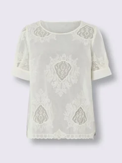 Linea Tesini Chemisiers<Chemisier à manches courtes élégant motif décoratif