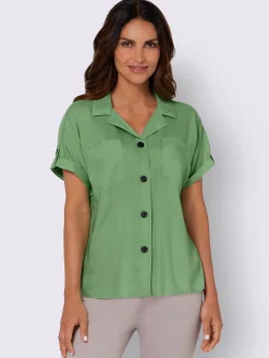 Chemisiers<Chemisier à manches courtes pure viscose