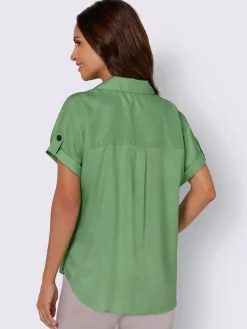 Chemisiers<Chemisier à manches courtes pure viscose