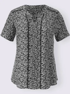 Creation L Chemisiers<Chemisier à manches courtes passepoils contrastés affinants