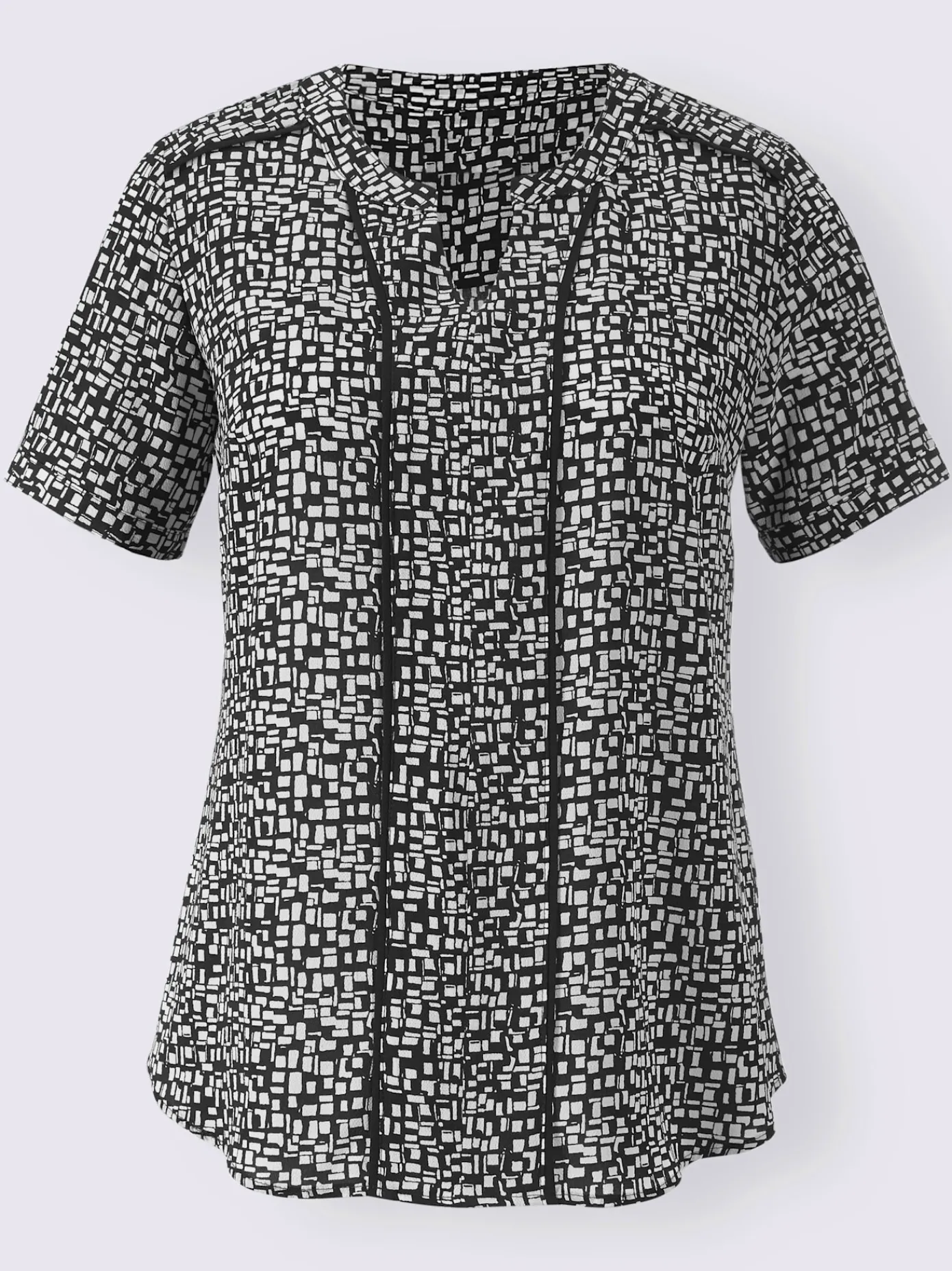 Creation L Chemisiers<Chemisier à manches courtes passepoils contrastés affinants