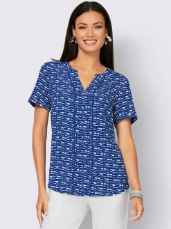 Creation L Chemisiers<Chemisier à manches courtes inscription imprimée tendance