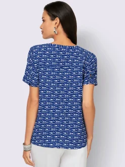 Creation L Chemisiers<Chemisier à manches courtes inscription imprimée tendance