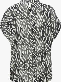 LASCANA Chemisiers<Chemisier à manches courtes petit col montant