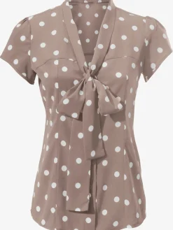 Ashley Brooke Chemisiers<Chemisier à manches courtes motif à pois tendance