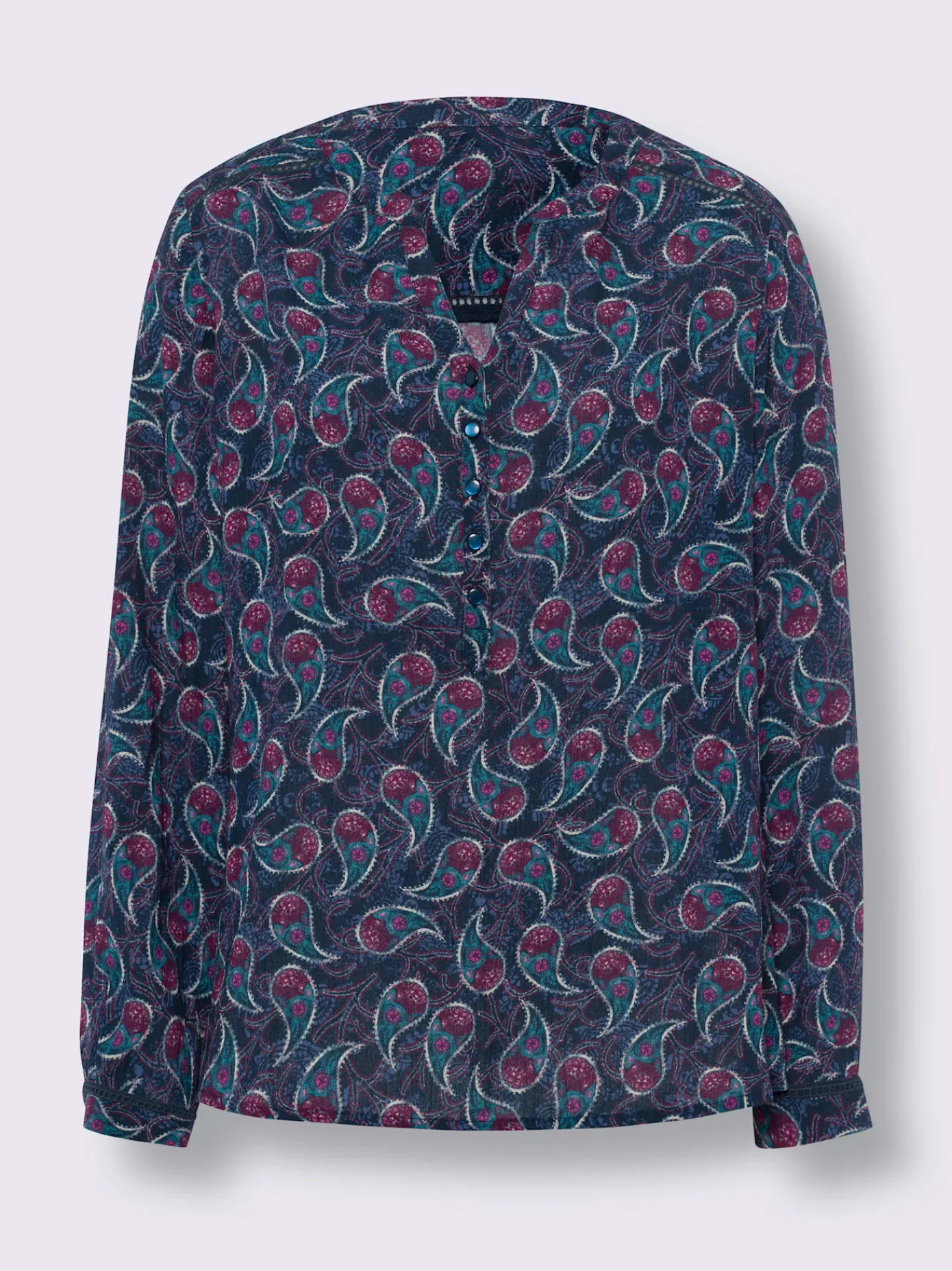 Linea Tesini Chemisiers<Chemisier à manches longues élégant imprimé paisley