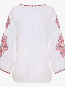 LASCANA Chemisiers<Chemisier à manches longues encolure avec ruban et houppes