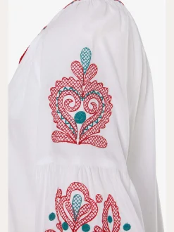 LASCANA Chemisiers<Chemisier à manches longues encolure avec ruban et houppes