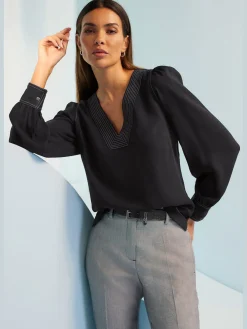 Rick Cardona Chemisiers<Chemisier à manches longues matelassage contrasté