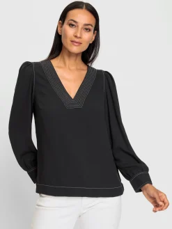 Rick Cardona Chemisiers<Chemisier à manches longues matelassage contrasté