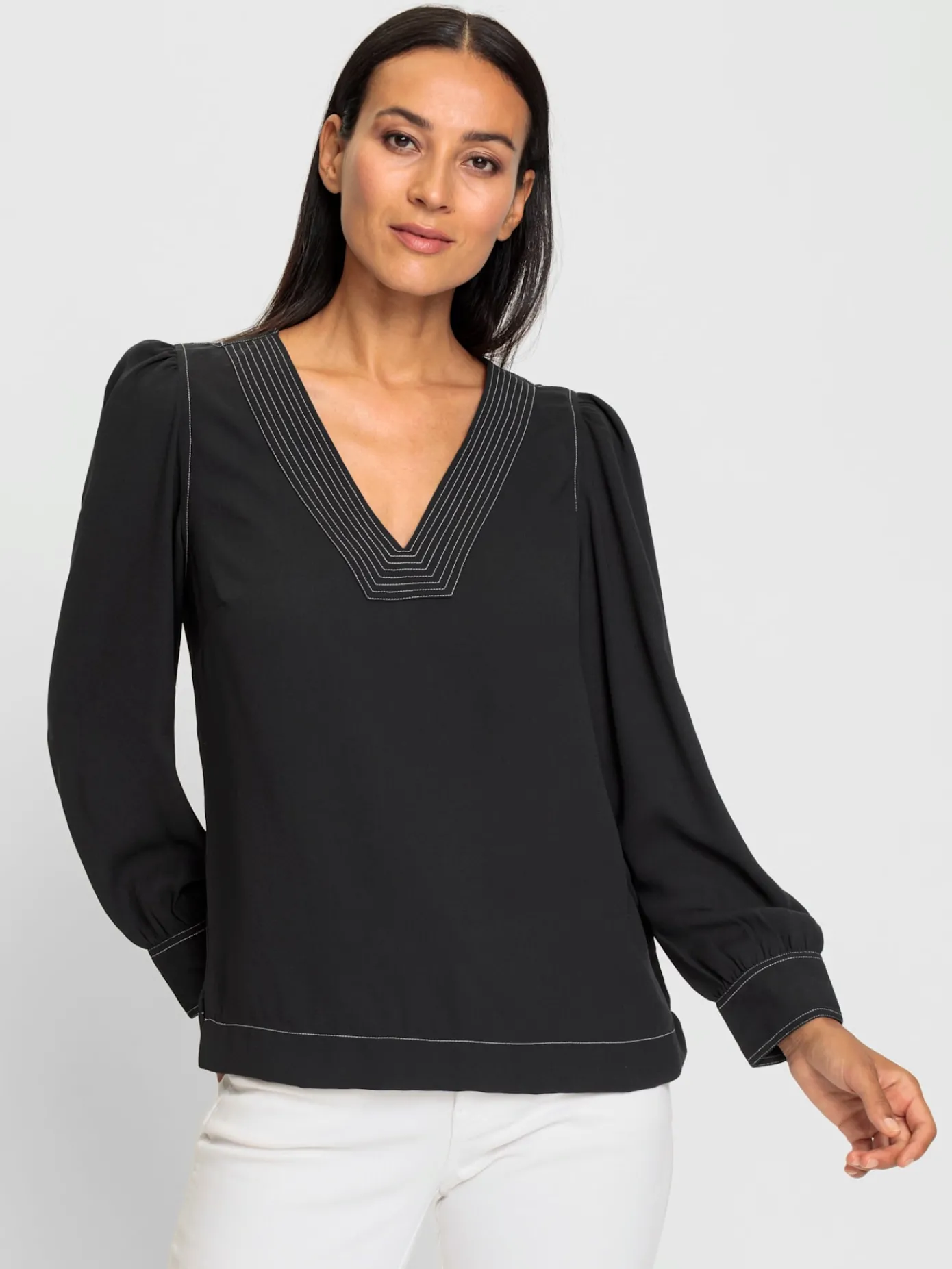 Rick Cardona Chemisiers<Chemisier à manches longues matelassage contrasté