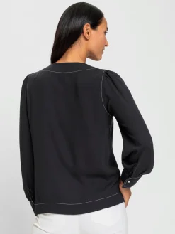 Rick Cardona Chemisiers<Chemisier à manches longues matelassage contrasté