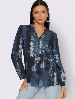 Creation L Chemisiers<Chemisier à manches longues pure viscose