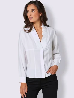 CREATION L PREMIUM Tenues De Cérémonie|Chemisiers<Chemisier à manches longues mélange de soie de qualité