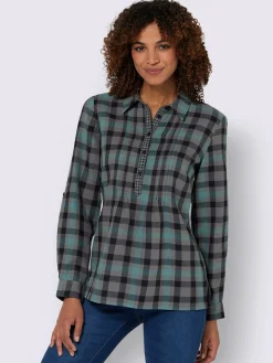 Collection L Chemisiers<Chemisier à manches longues pur coton