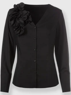 Ashley Brooke Chemisiers<Chemisier à manches longues applications florales