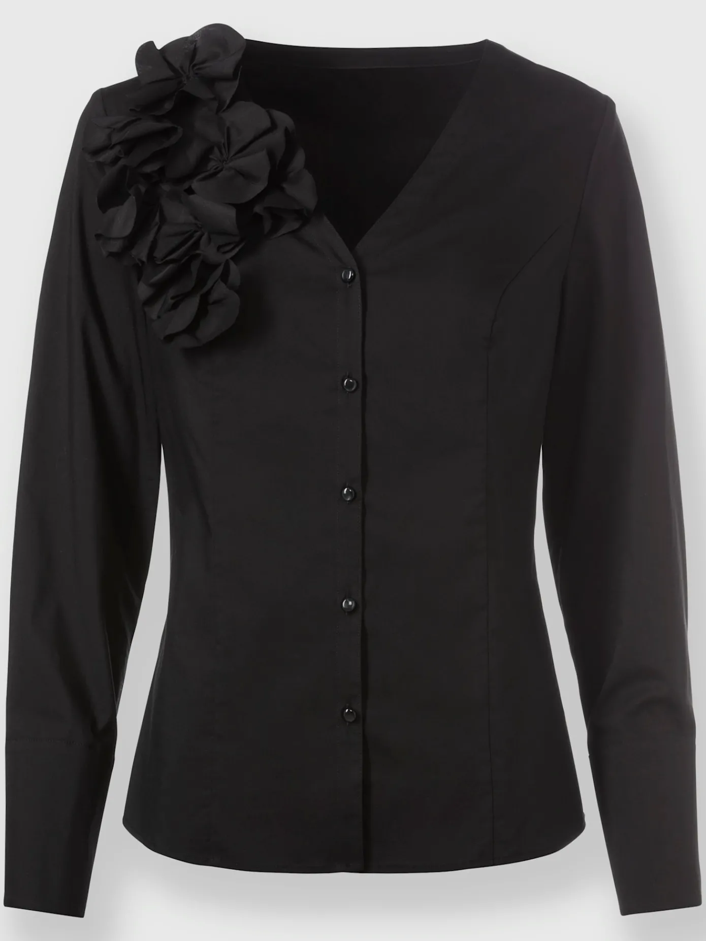 Ashley Brooke Chemisiers<Chemisier à manches longues applications florales
