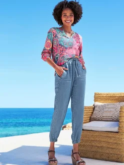 Linea Tesini Chemisiers<Chemisier à manches longues motif paisley coloré