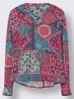 Linea Tesini Chemisiers<Chemisier à manches longues motif paisley coloré