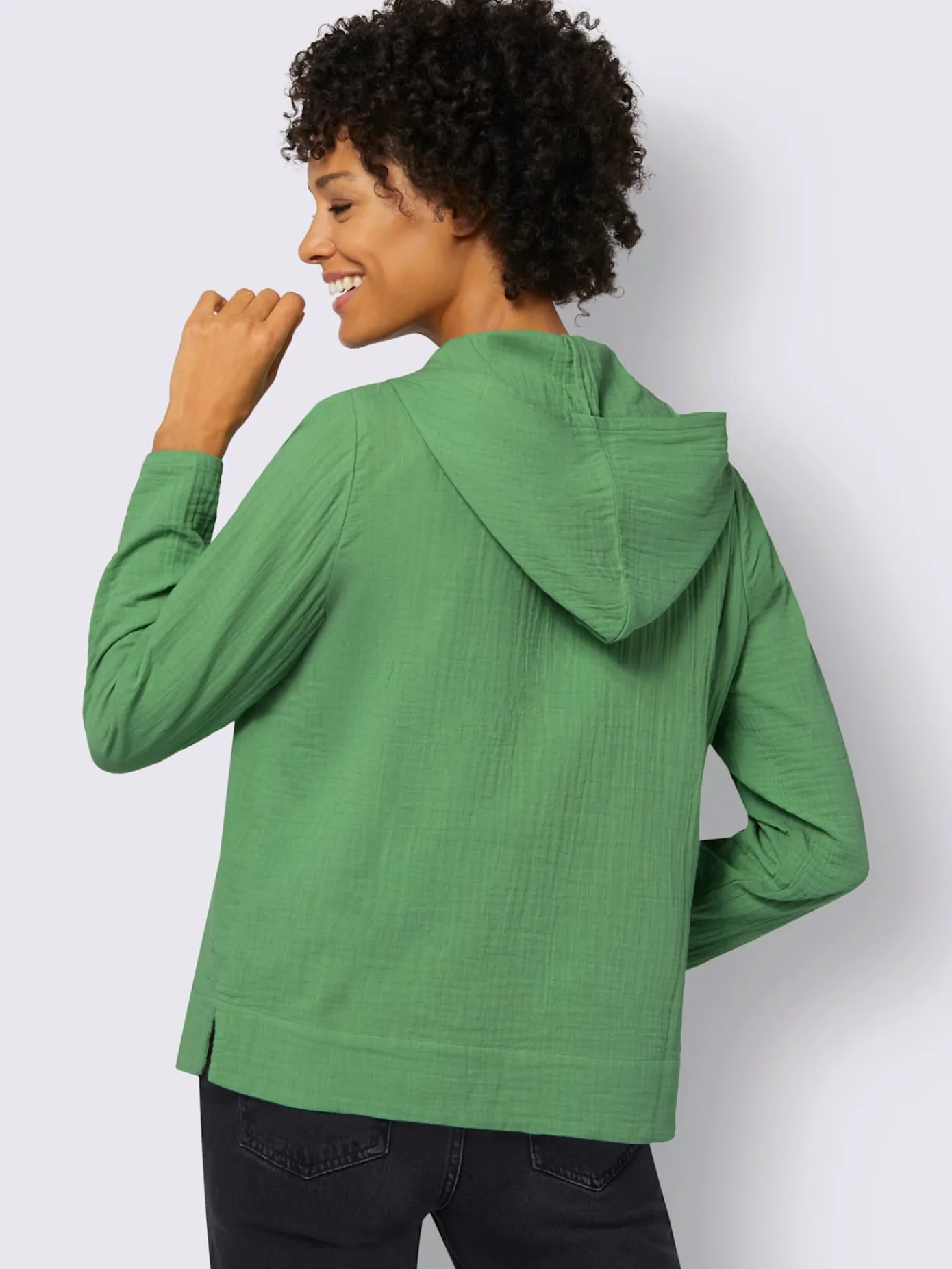 Collection L Chemisiers<Chemisier à manches longues pur coton