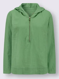 Collection L Chemisiers<Chemisier à manches longues pur coton