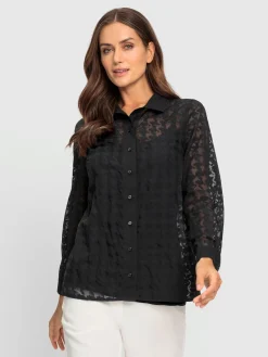 Ashley Brooke Chemisiers<Chemisier à manches longues look 2 en 1