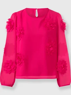 Ashley Brooke Chemisiers<Chemisier à manches longues fleurs en 3d