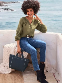 Linea Tesini Chemisiers<Chemisier à manches longues pure viscose